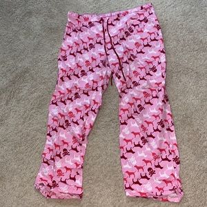 PINK Victoria's Secret Pink Dog and Skull Print Pajama Pants